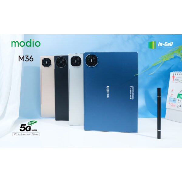 Modio M36 Tablet Android 12 10.1-Inch In-cell Display, 12GB RAM + 512GB Dual Sim + Wireless Keyboard + Mouse + Flip Case