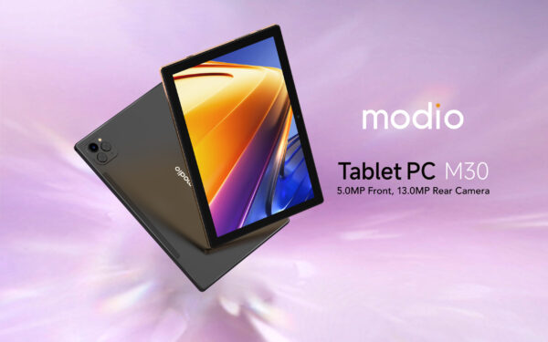Modio M30 Tablet Android 12, 10-Inch, 8GB RAM + 512GB (Dual Sim) + Wireless Keyboard + Bluetooth speaker