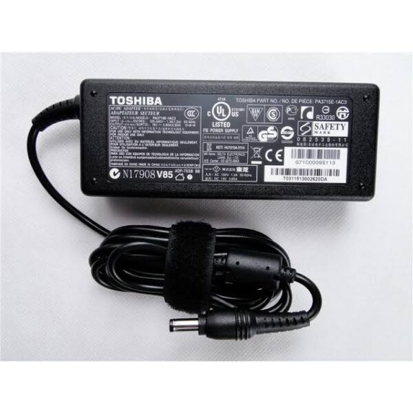 Toshiba 15V 3A Laptop Charger with Power Cable - Replacement Part